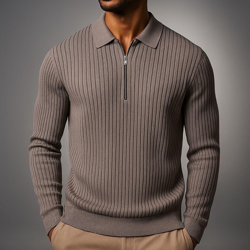 Karl™ Quarter-Zip Strickpullover für modernen Stil