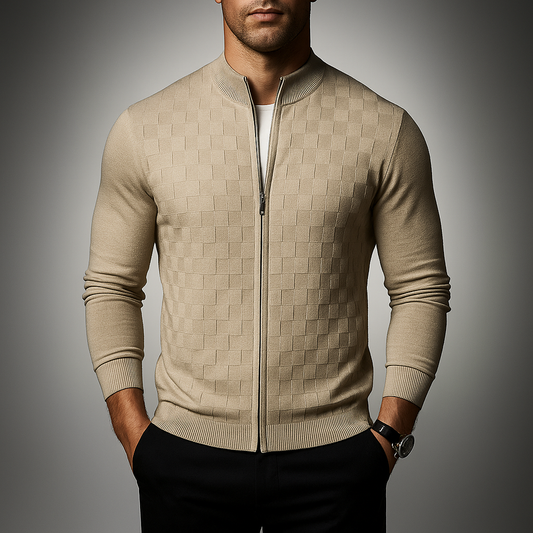 Romello™ Strickjacke mit Signature-Check-Design
