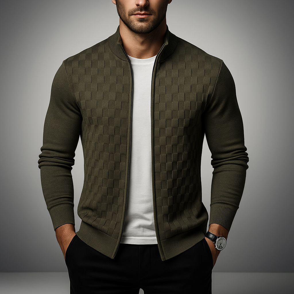 Romello™ Strickjacke mit Signature-Check-Design